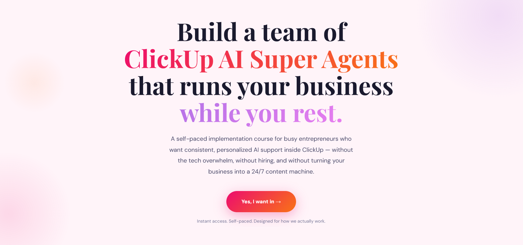 ClickUp AI Super Agents Course